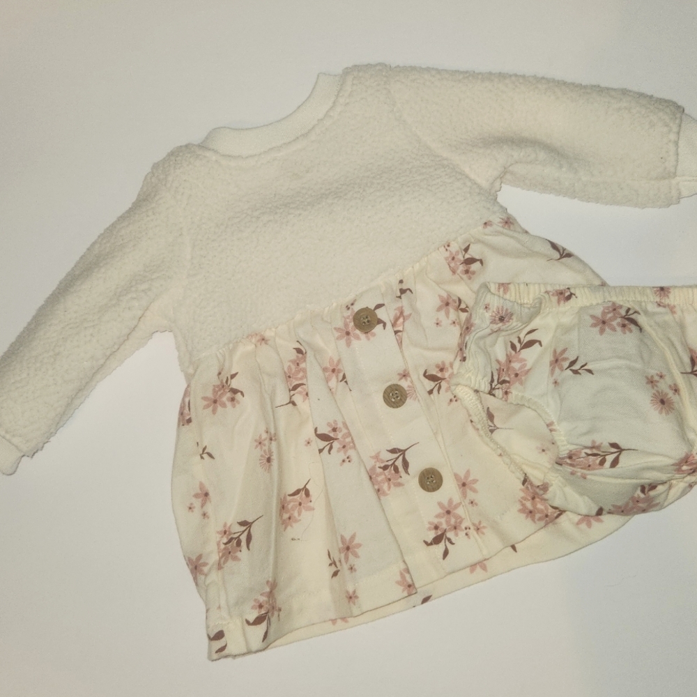 Carter's baby girl Sherpa floral dress 3 month